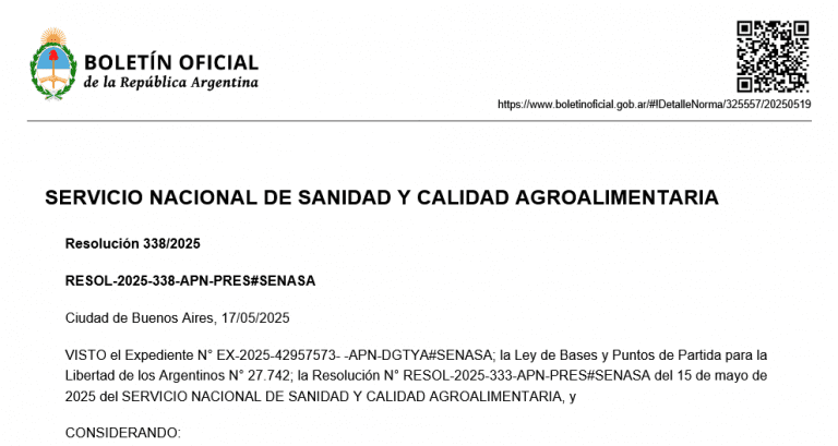 Resolucion senasa