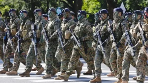 Soldados voluntarios en entrenamiento en Argentina