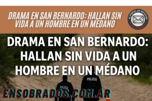 hombre sin vida en médano San Bernardo