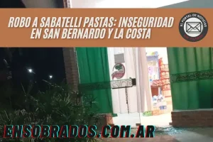 Vidrio roto tras robo en comercio de San Bernardo del Tuyú