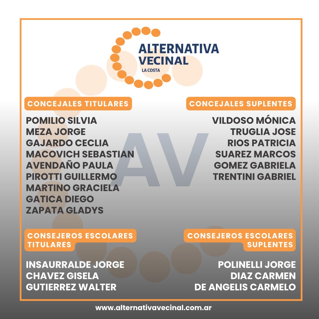 Alternativa Vecinal La Costa 2025 elecciones municipales