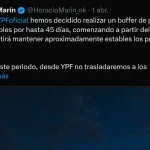 El congelamiento que no fue: YPF habló de 45 días y duró menos de 30