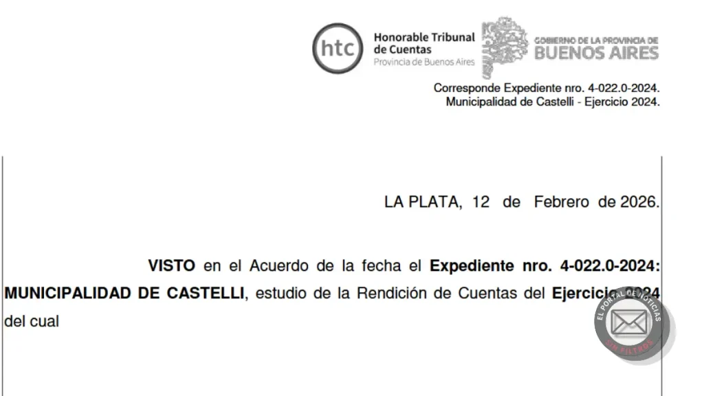 Castelli: multas y observaciones del HTC en la Rendición 2024