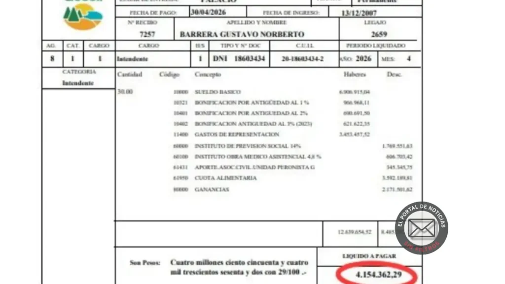 Gustavo Barrera respondió por su sueldo en Villa Gesell