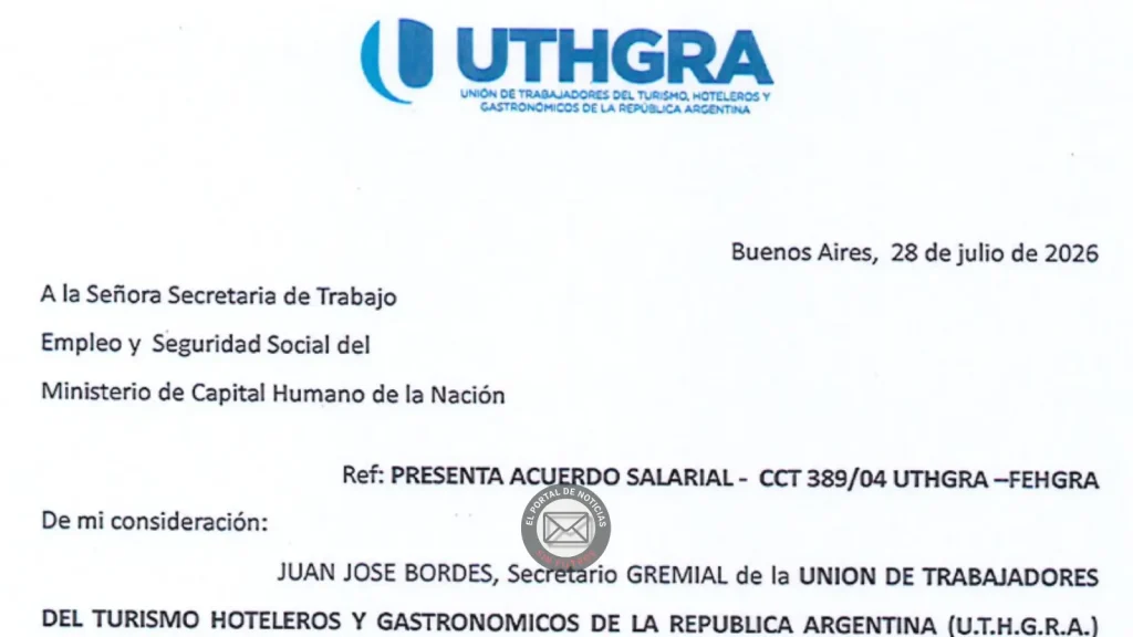 UTHGRA acuerdo paritario 2026 2027 escala salarial trabajadores gastronómicos