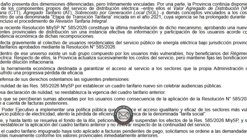Aumento de la luz: la Justicia suspendió la suba en la Provincia